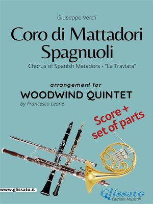 cover image of Coro di Mattadori Spagnuoli--Woodwind Quintet score & parts